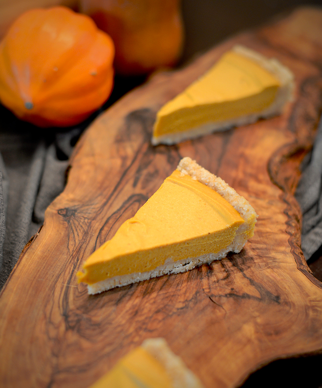 Pumpkin Pie on wood